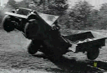 Jumping jeep with trailer
